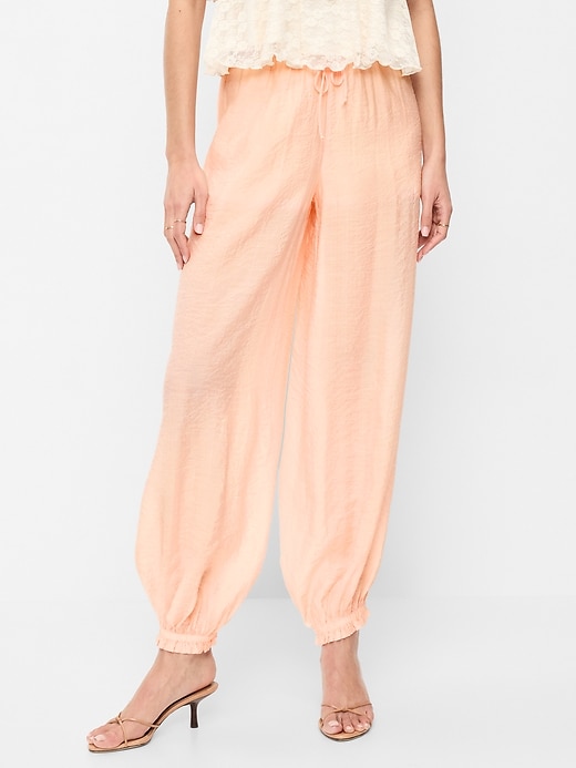 Image number 2 showing, High-Waisted Chiffon Harem Pants
