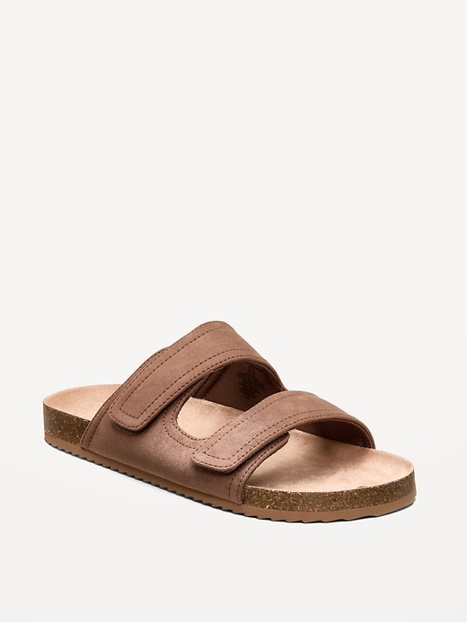 Image number 1 showing, Faux-Suede Double-Strap Slide Sandals for Men