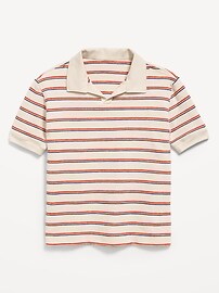 Image number 1 showing, Short-Sleeve Textured-Knit Polo Shirt for Boys