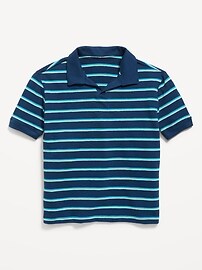 Image number 1 showing, Short-Sleeve Textured-Knit Polo Shirt for Boys