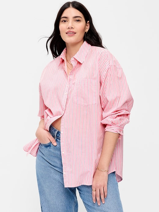 Image number 5 showing, Oversized Button-Down Boyfriend Shirt