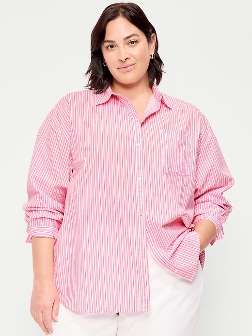 Image number 7 showing, Oversized Button-Down Boyfriend Shirt
