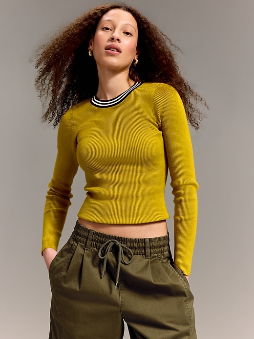 Image number 1 showing, Old Navy x Christopher John Rogers Long-Sleeve Back Keyhole Sweater