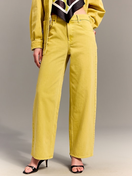 Image number 2 showing, Old Navy x Christopher John Rogers Mid-Rise Baggy Wide-Leg Jeans