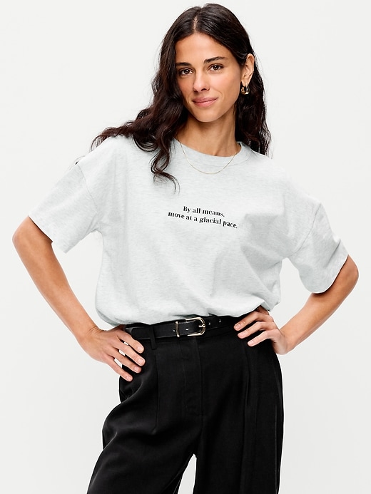 Image number 1 showing, Old Navy x The Devil Wears Prada Oversized T-Shirt for Adults
