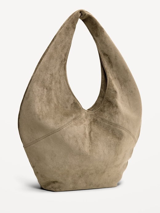 Image number 3 showing, Oversized Suede Hobo Bag