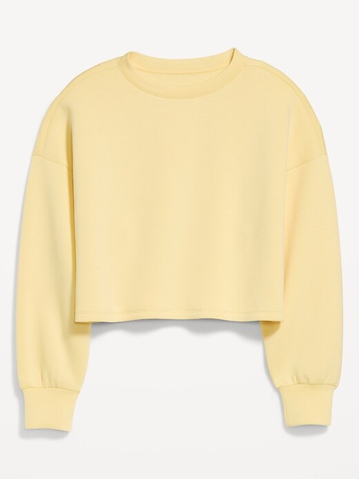 Image number 2 showing, Bounce Fleece Crew-Neck Cropped Sweatshirt