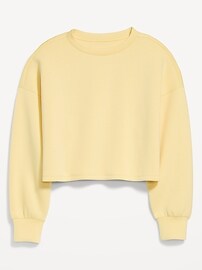 Image number 2 showing, Bounce Fleece Crew-Neck Cropped Sweatshirt