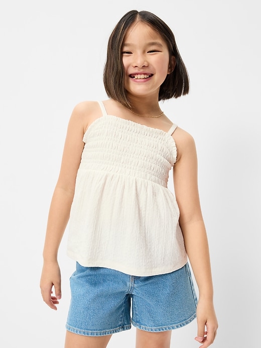 Image number 1 showing, Sleeveless Textured Smocked Top for Girls