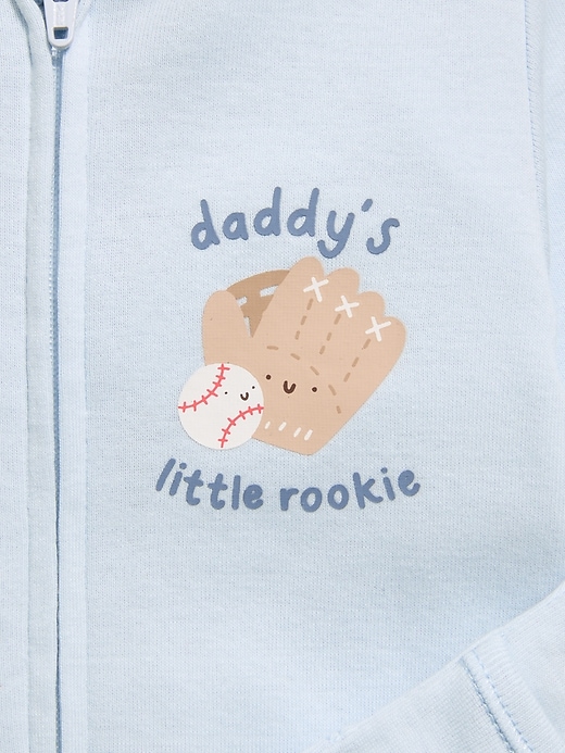 L'image numéro 2 présente Une-pièce Nuit ou jeu à pieds à glissière à double sens pour bébé