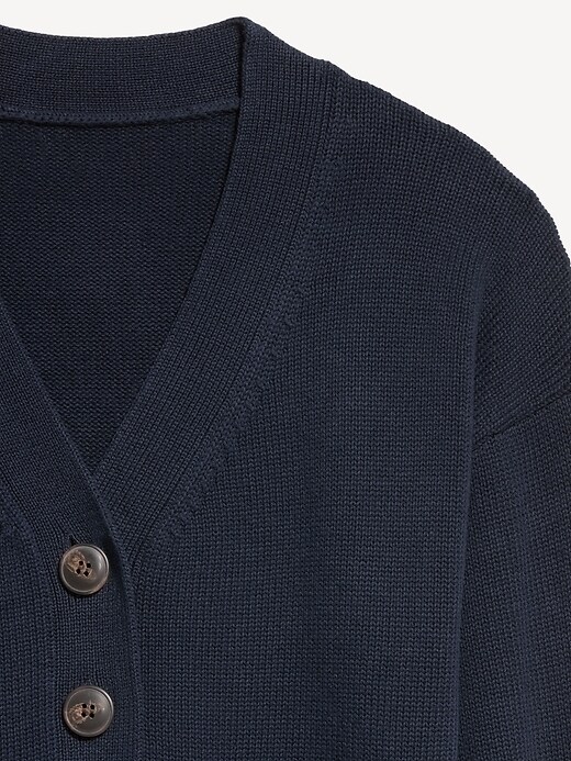 L'image numéro 5 présente Cardigan à encolure en V en tricot de coton littoral
