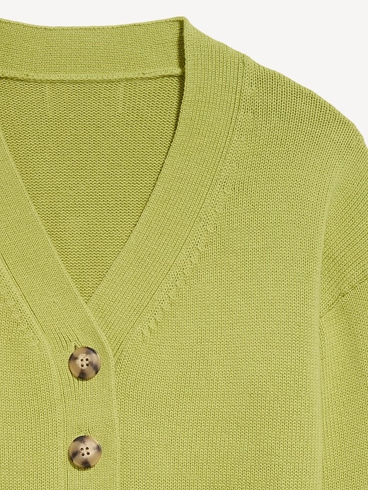 L'image numéro 5 présente Cardigan à encolure en V en tricot de coton littoral