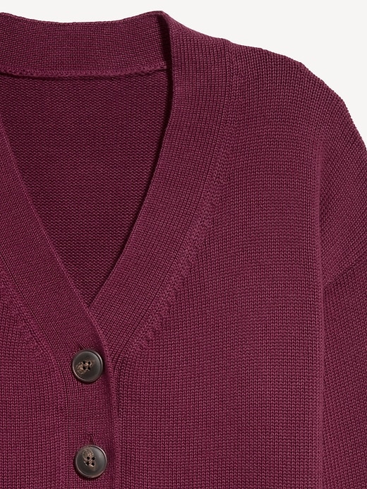 L'image numéro 5 présente Cardigan à encolure en V en tricot de coton littoral