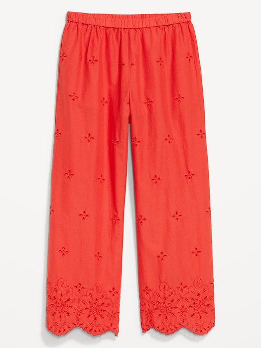 L'image numéro 9 présente Pantalon à taille haute jambe large et découpes