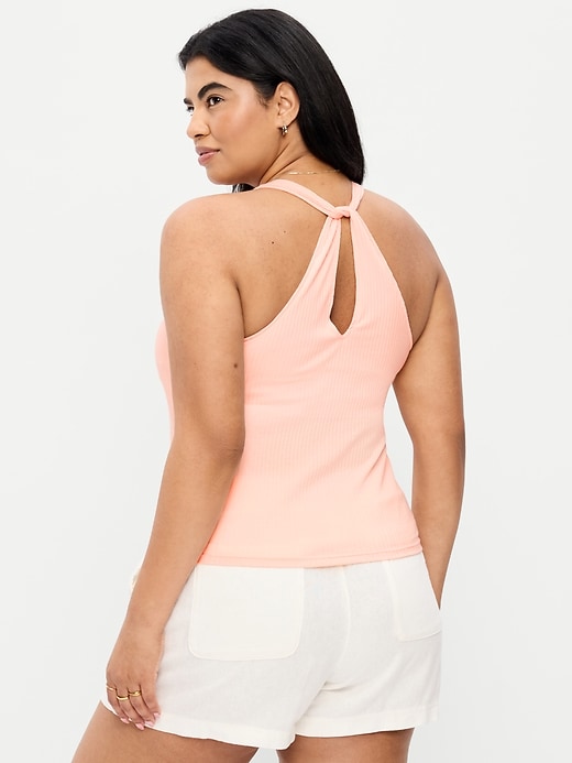 Image number 5 showing, Sleeveless Ribbed Loop-Back Tank Top