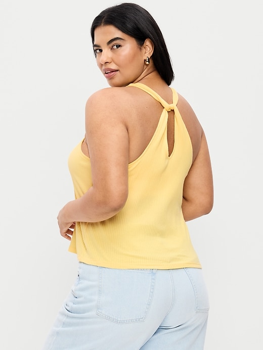 Image number 7 showing, Sleeveless Ribbed Loop-Back Tank Top