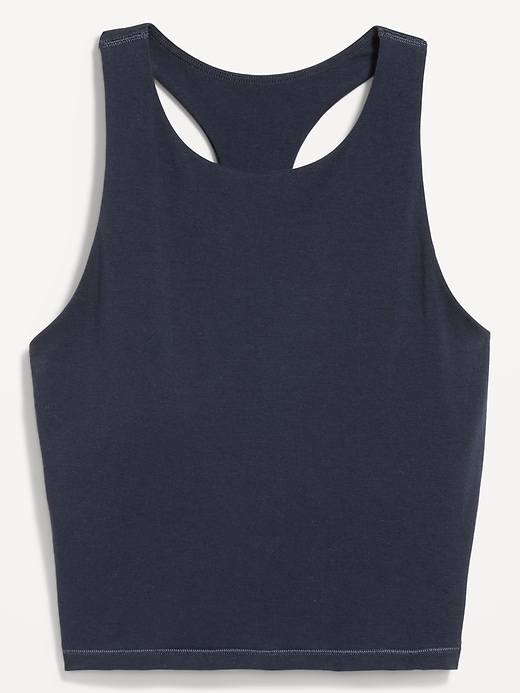 Image number 4 showing, Medium Support PowerSoft High-Neck Racerback Sports Bra