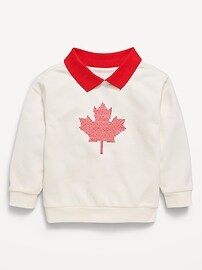 Image number 1 showing, Oversized Unisex Collared Graphic Sweatshirt for Toddler