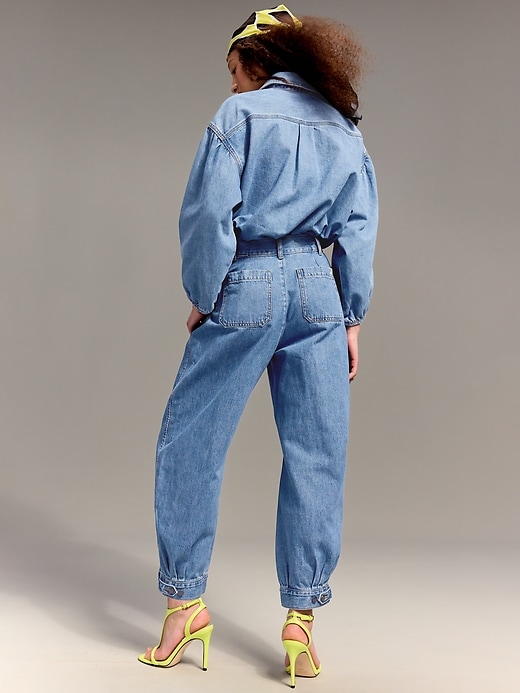 Image number 3 showing, Old Navy x Christopher John Rogers High-Waisted Barrel Jeans