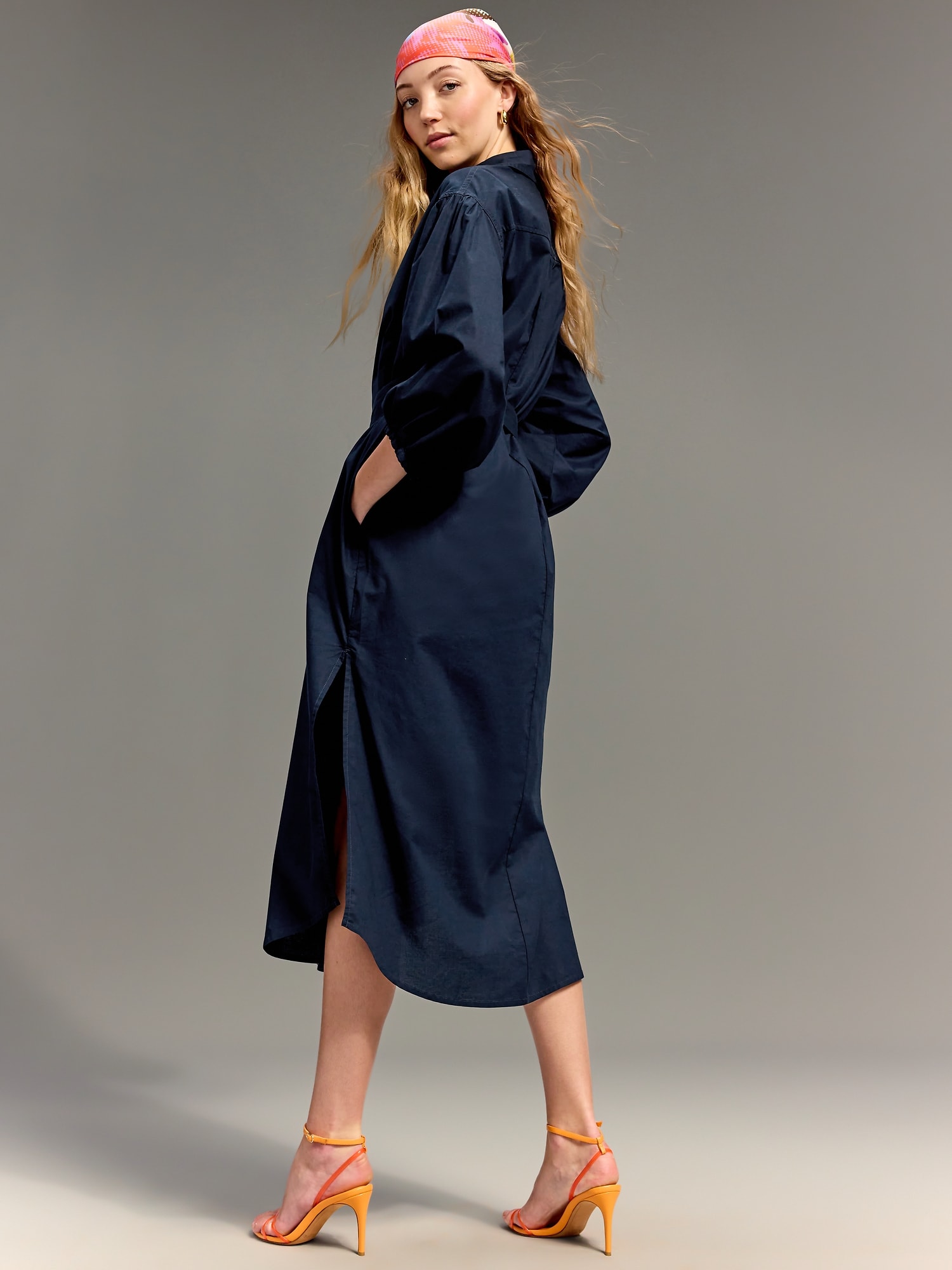 Old Navy x Christopher John Rogers Maxi Shirt Dress