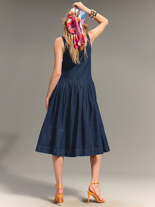Image number 2 showing, Old Navy x Christopher John Rogers Drop-Waist Jean Dress