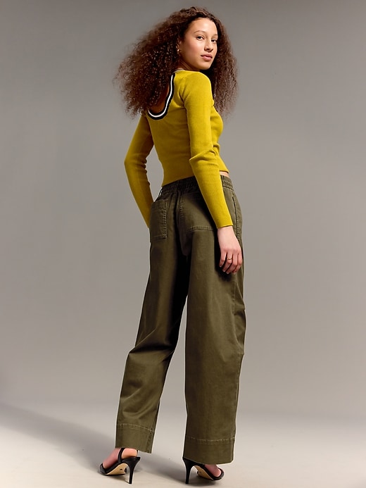 Image number 3 showing, Old Navy x Christopher John Rogers High-Waisted Pull-On Utility Barrel Pants