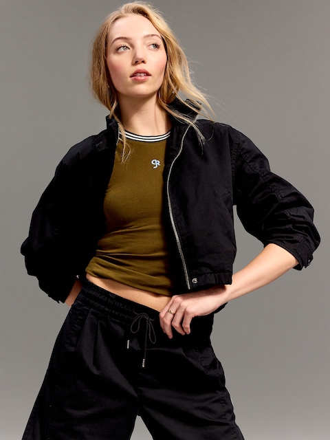 Old Navy x Christopher John Rogers Mock-Neck Bomber Jacket