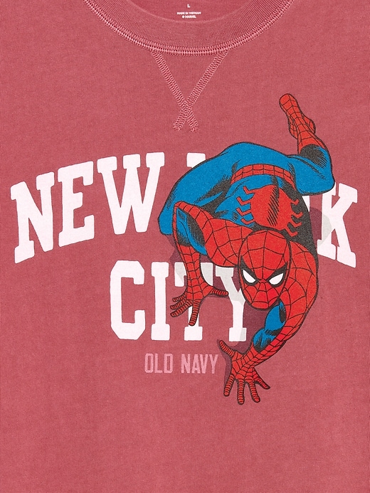 Image number 4 showing, Old Navy x Marvel Spider-Man Boxy Heavyweight Graphic T-Shirt for Men