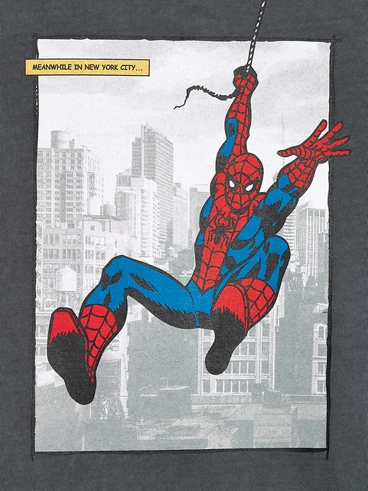 Image number 5 showing, Old Navy x Marvel Spider-Man Boxy Heavyweight Graphic T-Shirt for Men