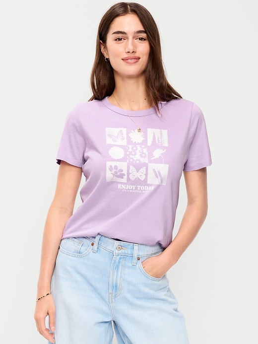 Image number 1 showing, EveryWear Crew-Neck Logo-Graphic T-Shirt