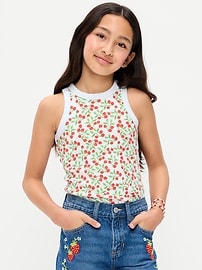 Image number 1 showing, Fitted Ribbed Tank Top for Girls