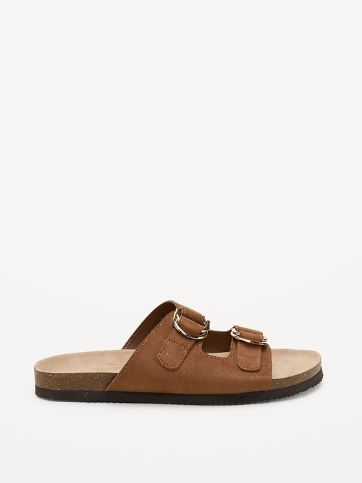 Image number 3 showing, Faux-Suede Double-Strap Slide Sandals for Women
