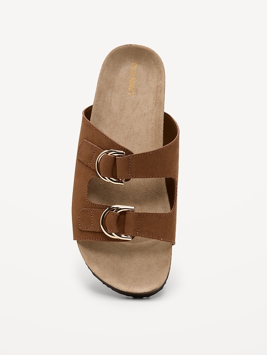 Image number 2 showing, Faux-Suede Double-Strap Slide Sandals for Women