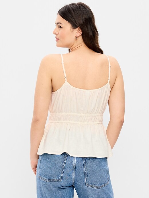 Image number 6 showing, Beaded Strap Smocked-Waist Tank Top