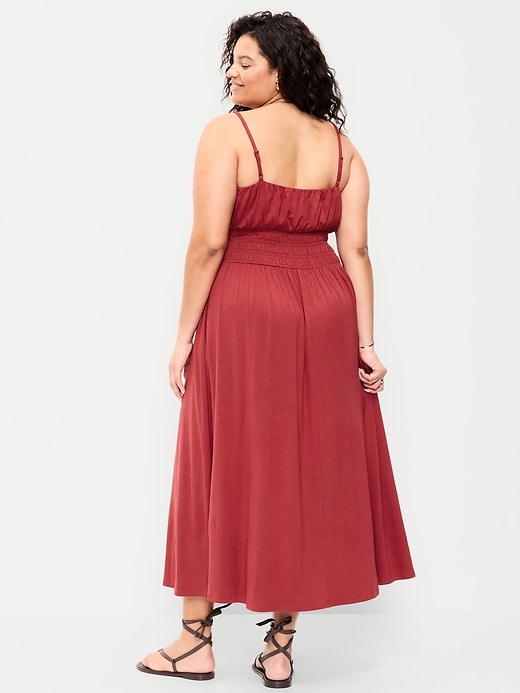 Image number 9 showing, Fit & Flare Jersey Smocked-Waist Midi Dress