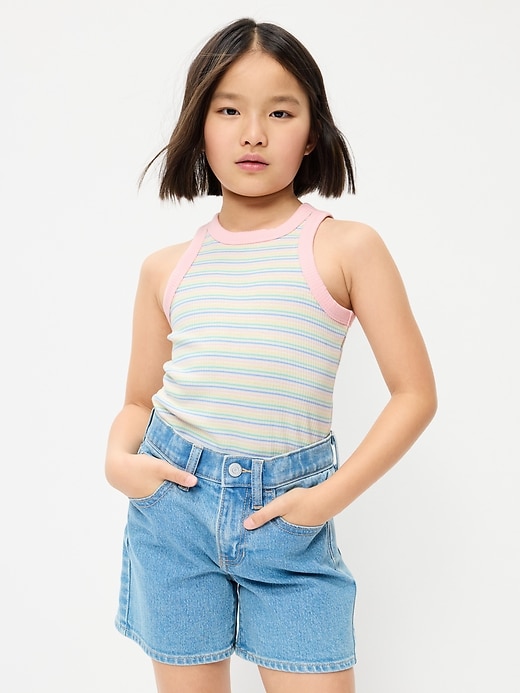 L'image numéro 1 présente Camisole ajustée en tricot côtelé pour fille