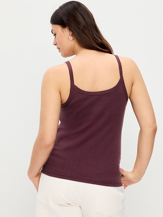 L'image numéro 7 présente Camisole en tricot pointelle
