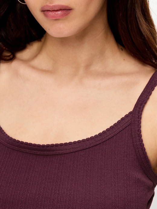 L'image numéro 3 présente Camisole en tricot pointelle