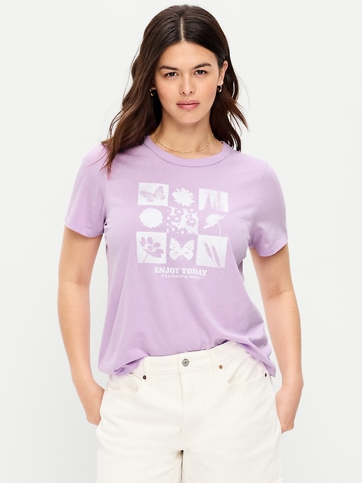 Image number 6 showing, EveryWear Crew-Neck Logo-Graphic T-Shirt