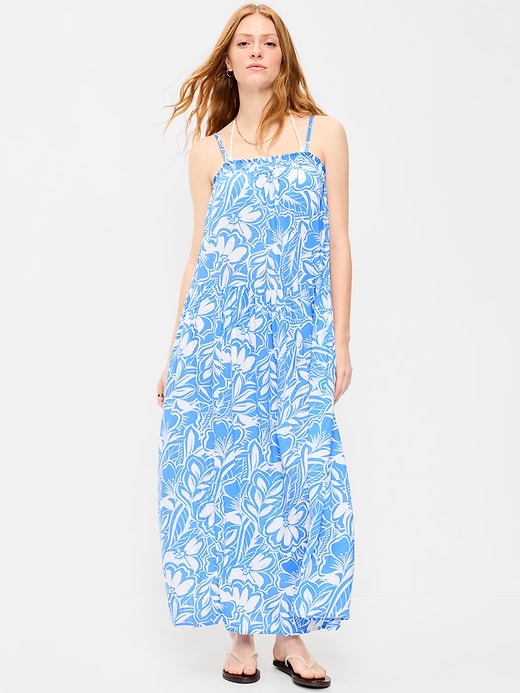 Image number 1 showing, Airy Smocked Maxi Dress
