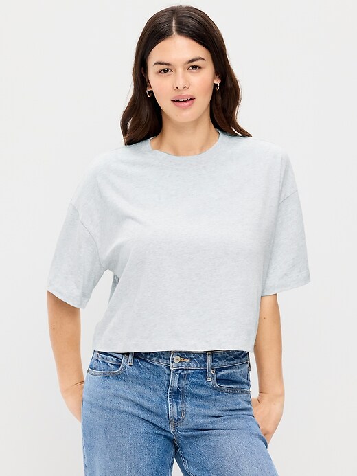 Image number 5 showing, Vintage Crew-Neck Cropped T-Shirt