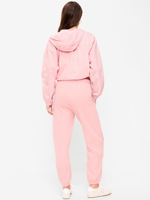 L'image numéro 2 présente Pantalon en coton ouaté à taille haute et cheville cintrée