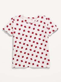 Image number 1 showing, Printed Softest Short-Sleeve T-Shirt for Girls
