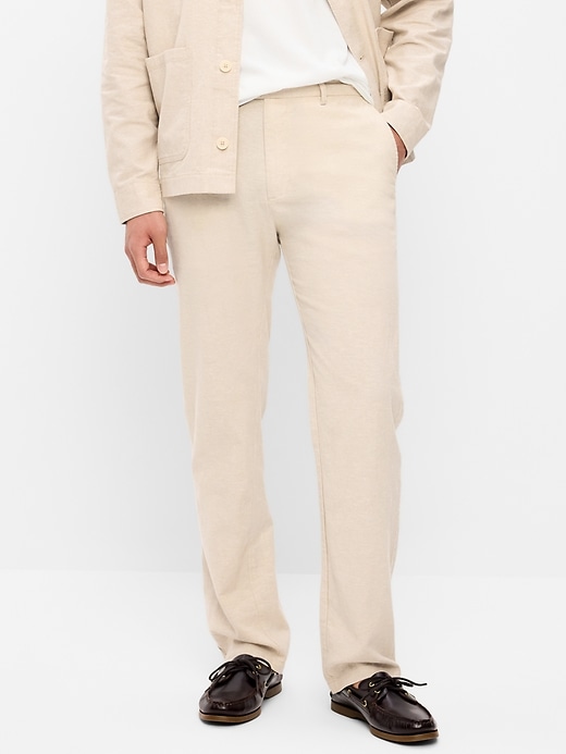 Image number 2 showing, 90's Straight-Fit Linen-Blend Dress Pants