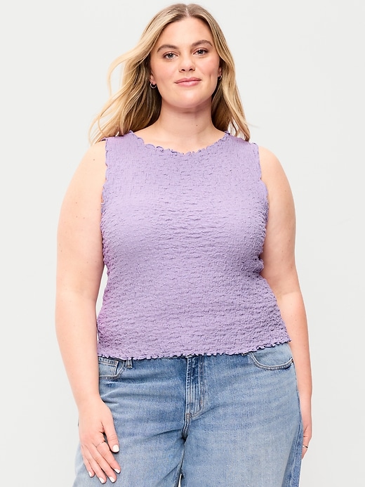 Image number 6 showing, Sleeveless Smocked Tank Top