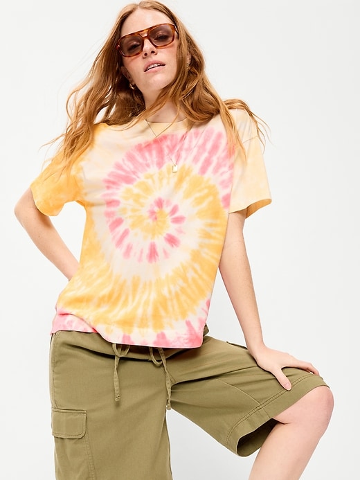 L'image numéro 3 présente T-shirt ras du cou rétro pour femme