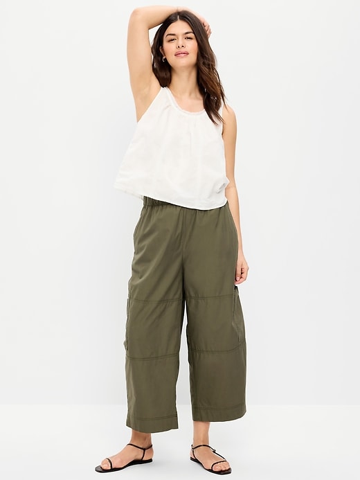 Image number 6 showing, Mid-Rise Pull-On Cropped Utility Pants