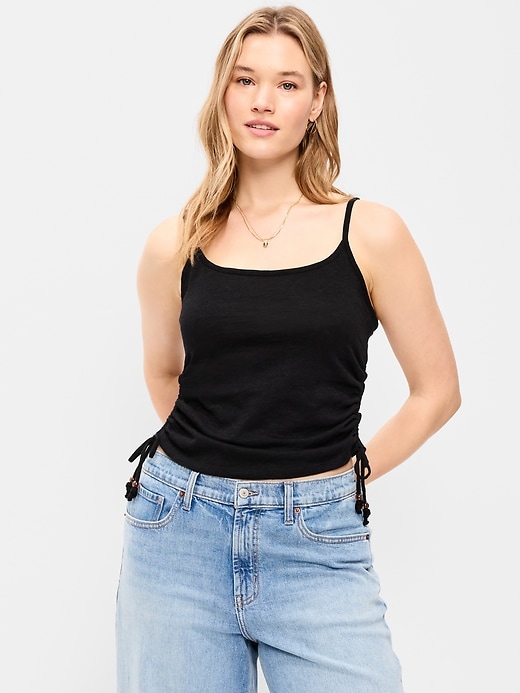 L'image numéro 6 présente Camisole froncée sur les côtés
