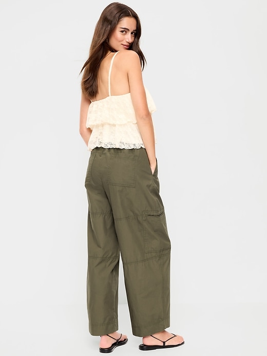 Image number 3 showing, Mid-Rise Pull-On Cropped Utility Pants