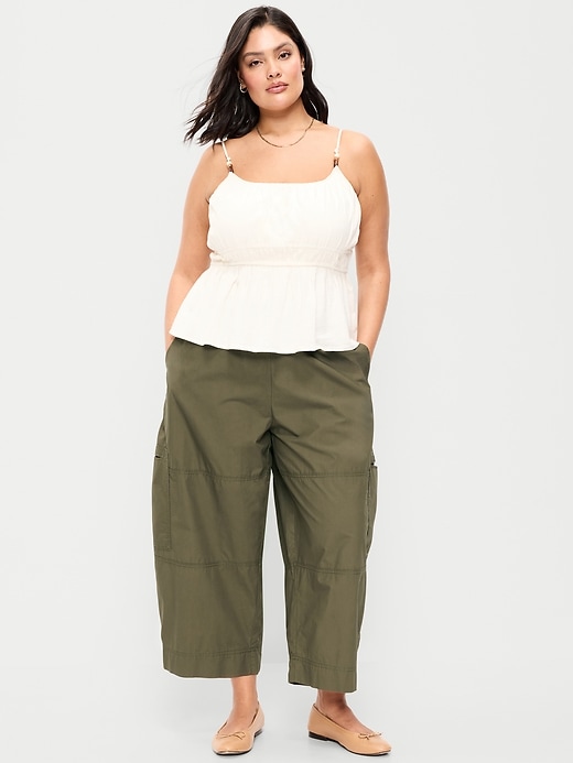 Image number 8 showing, Mid-Rise Pull-On Cropped Utility Pants